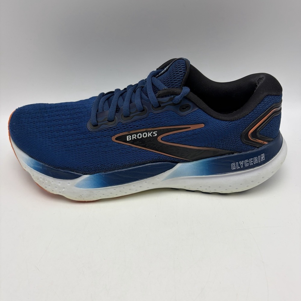 Brooks Glycerin 21 Men 9 Blue Running Shoes 1104191D474 Sneakers Nitrogen Inject